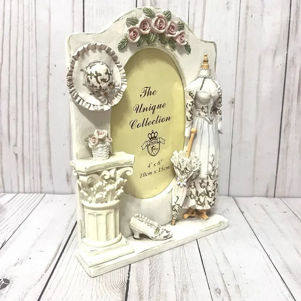 Vintage Victorian Outfit Collage Photo Picture Frame Resin 90s Victoriancore 4x6